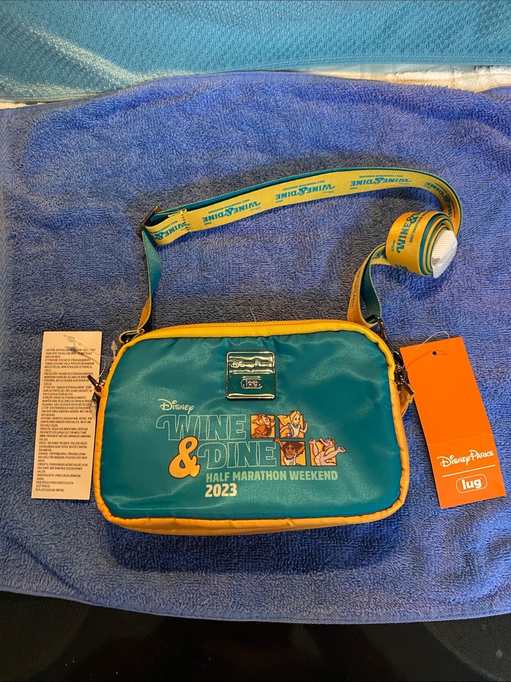 Disney Teal & Yellow Wine & Dine 2023 Crossbody Bag